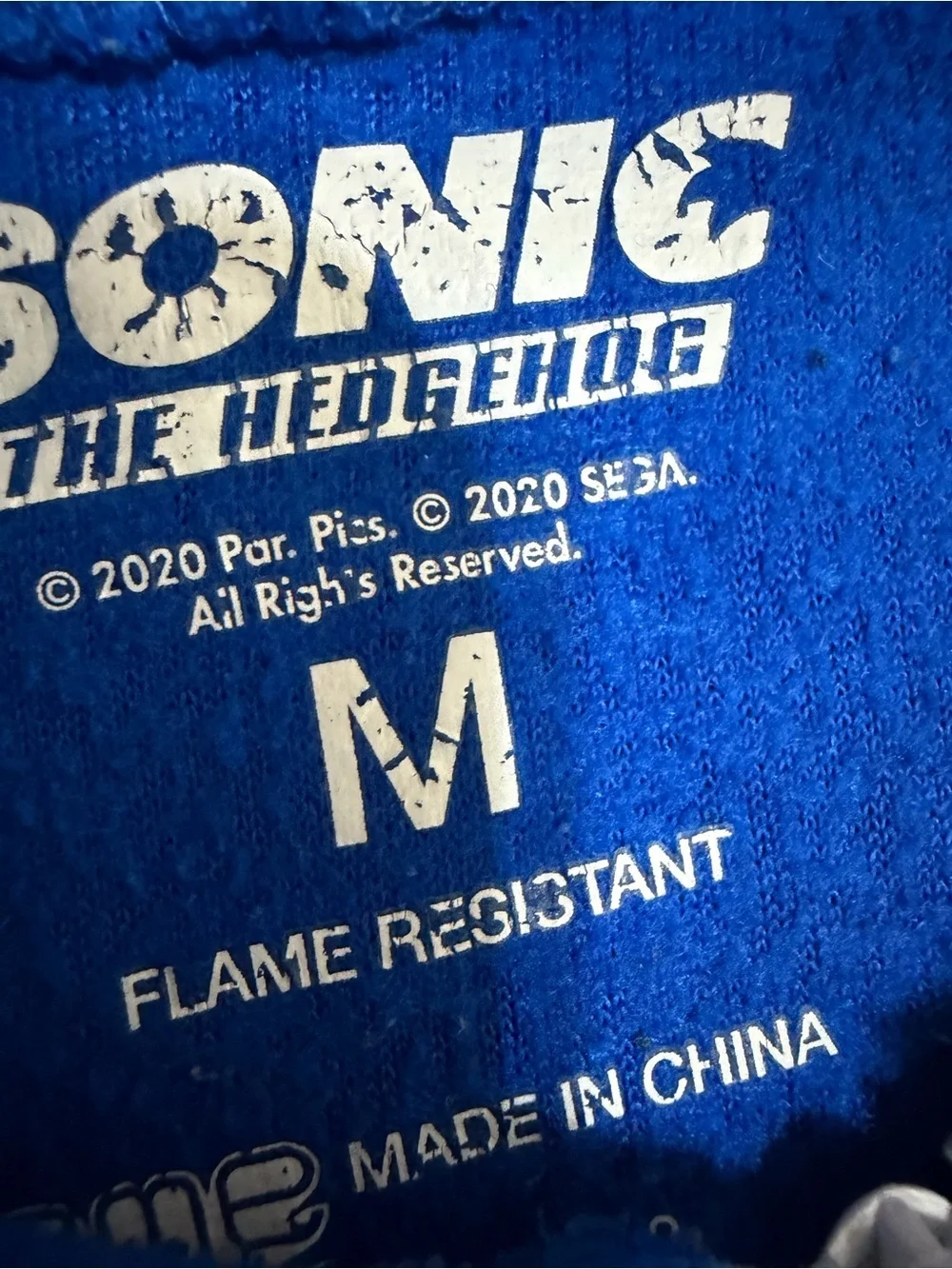 Sonic the Hedgehog Boys Zip Hooded Fleece Pajamas Size Medium